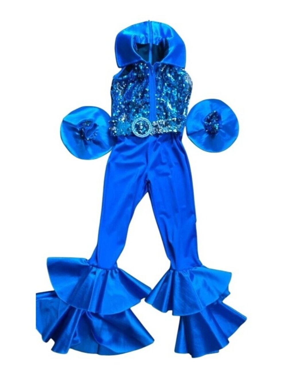 Girl Weissman 10916 Dancing Queen Mamma Ruffle Mia Unitard Dance Costume Size MC
